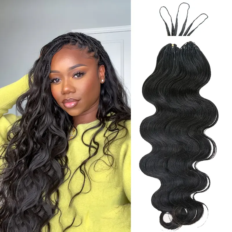 YWIGS Body Wave Crochet Human Hair for Miracle Knots Feather Crochet Hair Pre-Separated Body Wave Human Crochet Hair for Boho Braids 60 grams/bundle 18 inch #TikTokShopFallDealsForYou