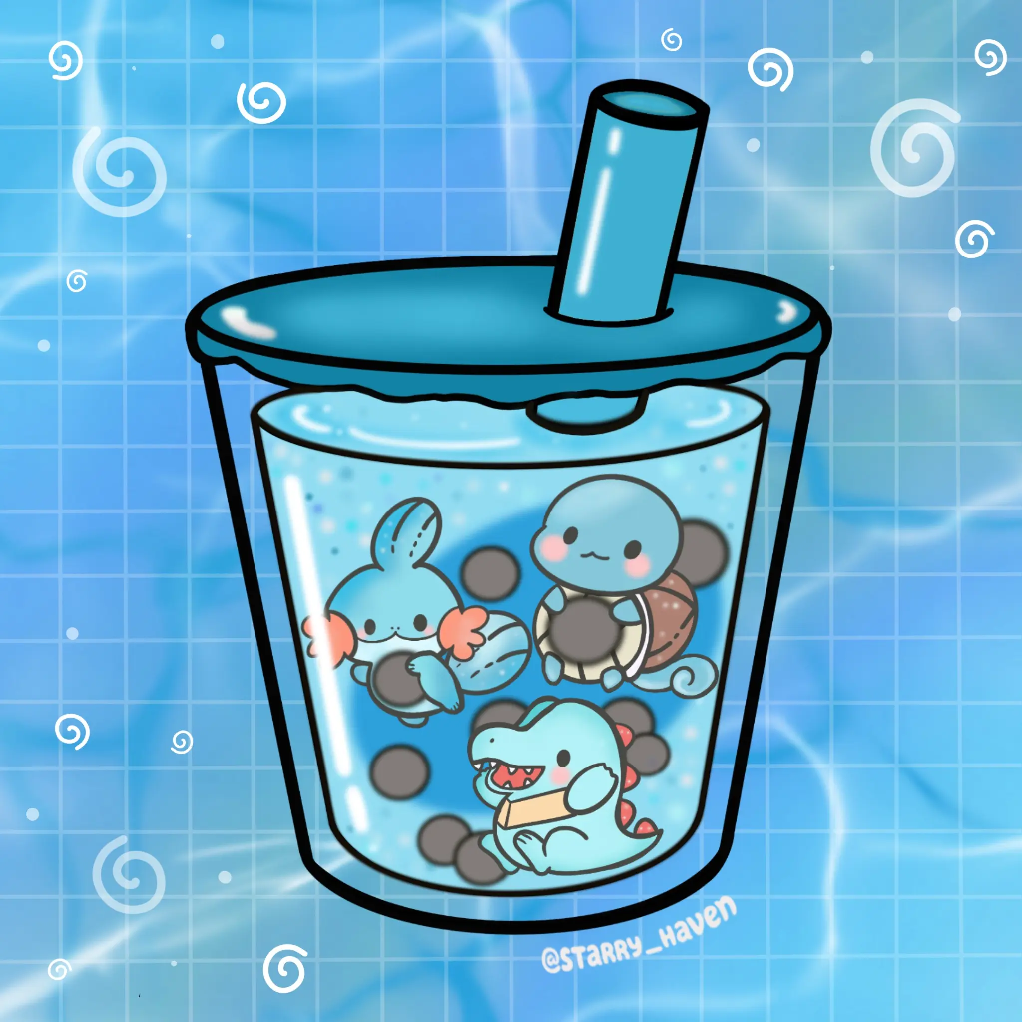 Water Starter Boba | Clear Stickers | Stationery Gifts