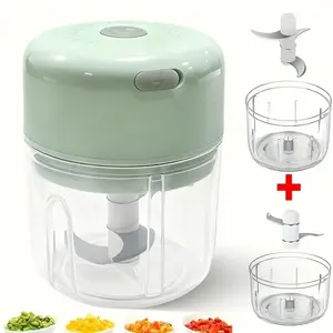 Electric Garlic Crusher, USB Rechargeable Mini Food Processor, Wireless Meat Chopper for Vegetables, Ginger, Chili, Fruits and Meat, Meat Vegetable Cutter, Kitchen Appliances, Household Kitchen Appliances