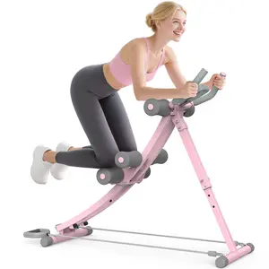 Ab Workout Equipment, Ab Machine Exercise Equipment for Home Gym, Foldable Ab Crunch Waist Trainer for Stomach Workout