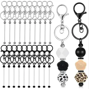 20/24pcs Colorful Beaded Keychains DIY Kit, Beaded Keychain Set for Christmas Gifts, Perfect for DIY Crafts