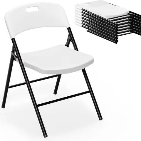 VINGLI Folding Chairs, Plastic Foldable Chair, Capacity up to 350 lbs, Portable Seating for Indoor Outdoor Events Parties Camping Work School Commercail