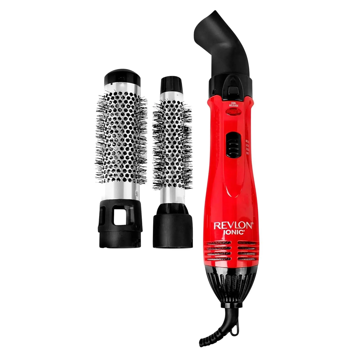 Revlon 1200W Perfect Style Hot Air Kit, Ionic Hair Styler for Curls and Straightening, 3-Piece Set for All Hair Types