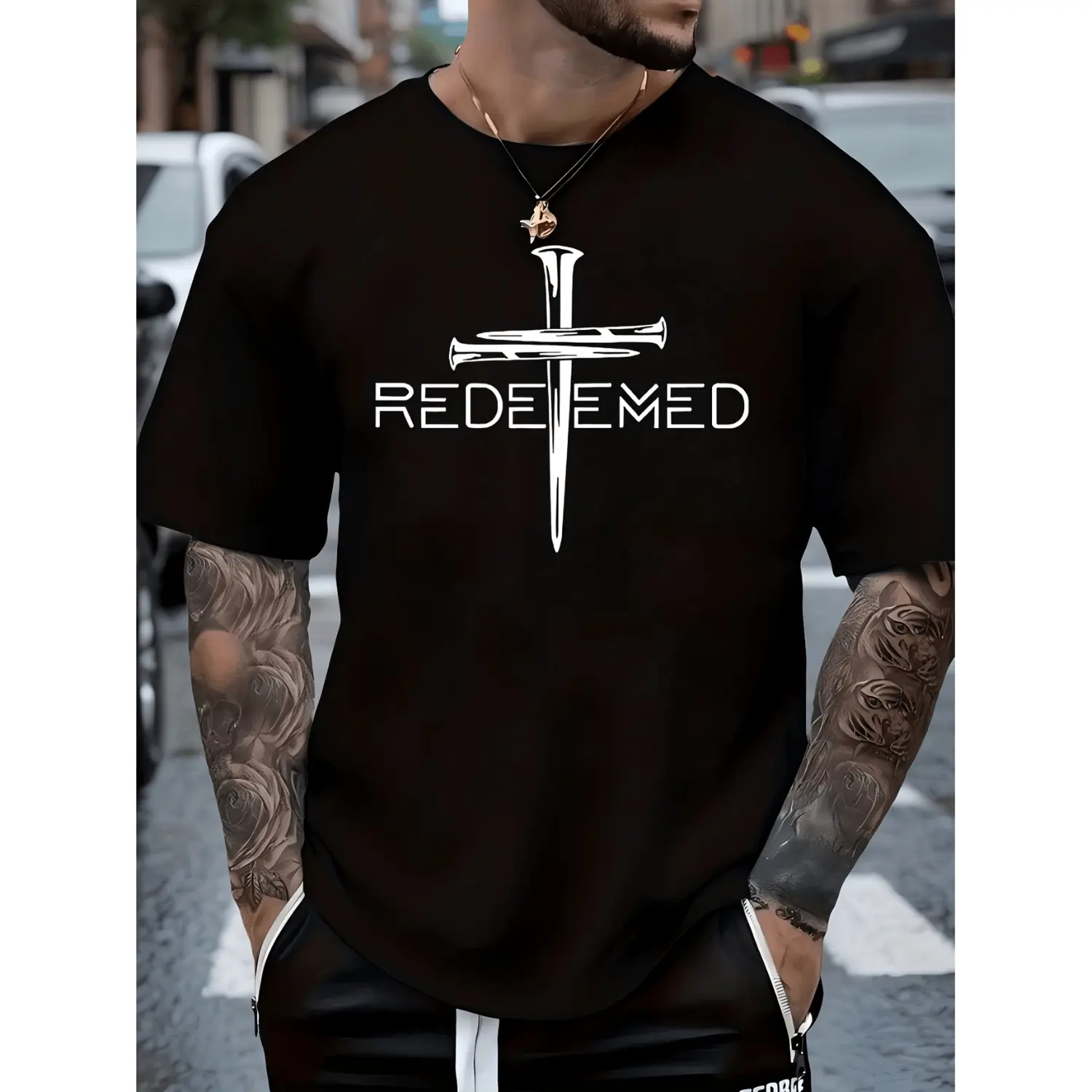 100% Cotton Golf Gift T-Shirt For Men and Women Fashion• cross mens casual t shirt cotton fabric comfortable and breathable suitable for daily outdoor wear white -1 B13
