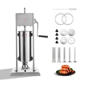 Hakka 5L/11LB Sausage Stuffer with Spanish Churro  Meat Filler Maker Machine