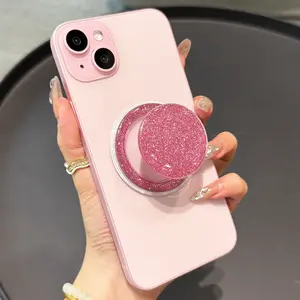Strong Magnetic Phone Grip Holder with Expanding Glitter Durable Design | Magnetic Stand | Swappable Top | Secure Hold for iPhone,Magnetic phones and Cases
