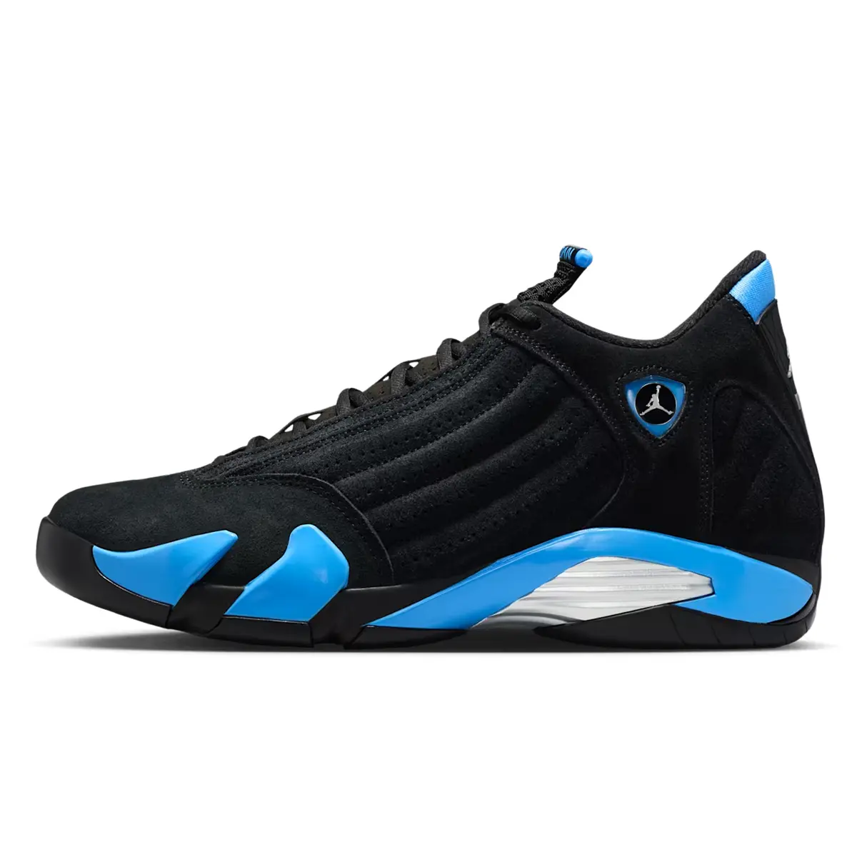 Air Jordan 14 Retro Black and University Blue (SKU: 487471-007)