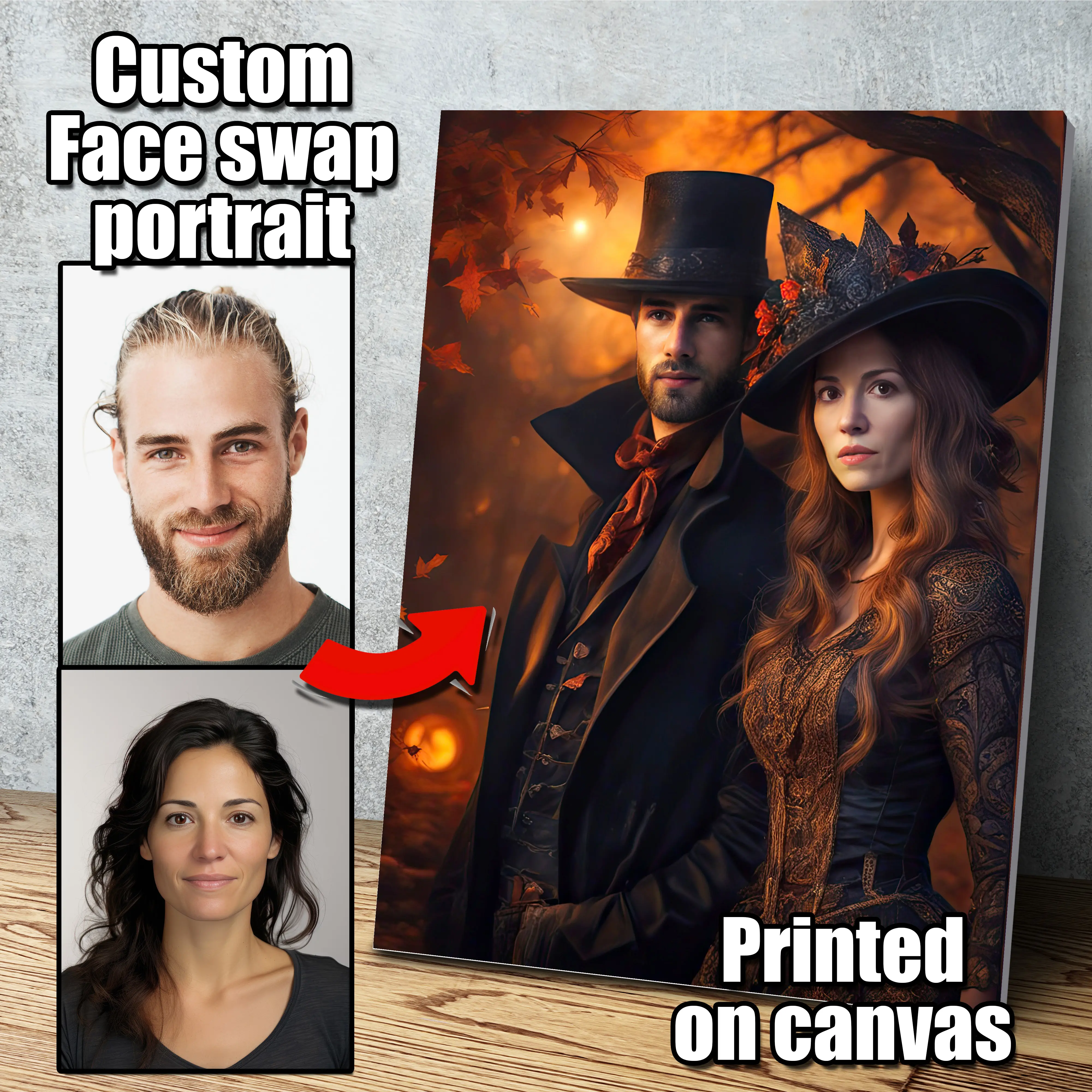 Custom Funny Couple Portraits from Photos - Hilarious Cartoon Prints - Perfect Gift for Couples on Special Occasions