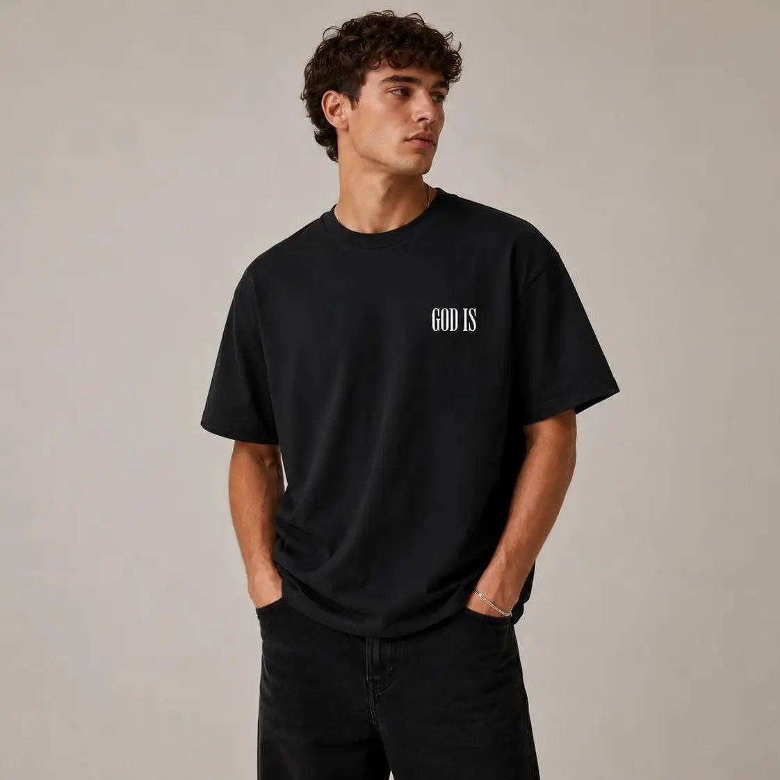 The Risen King Oversized T-Shirt - Soft 100% Premium Cotton Round Neck Short Sleeve Tee for Men