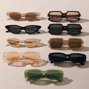 Vintage Y2K Style Sunglasses Set - 9 Pcs Unisex Collection