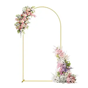 Elegant Metal Wedding Arch Stand, Flower Design, Multi-Size Balloon Arch Frame, Party Decoration, 7.2ft/6.6ft/6ft/4ft, Various Activities