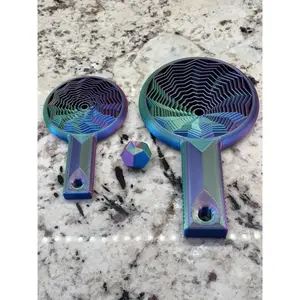 Sensory Fidget Racket – 3D Printed Desk Fidget with 2× 1” Polyhedral Balls