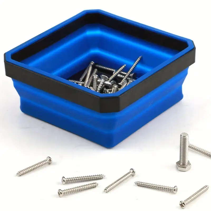 Magnetic Storage Box Set with 3 Bits, Durable Magnetic Organizer for Tools & Accessories, Space-Saving Design for Home Office Use