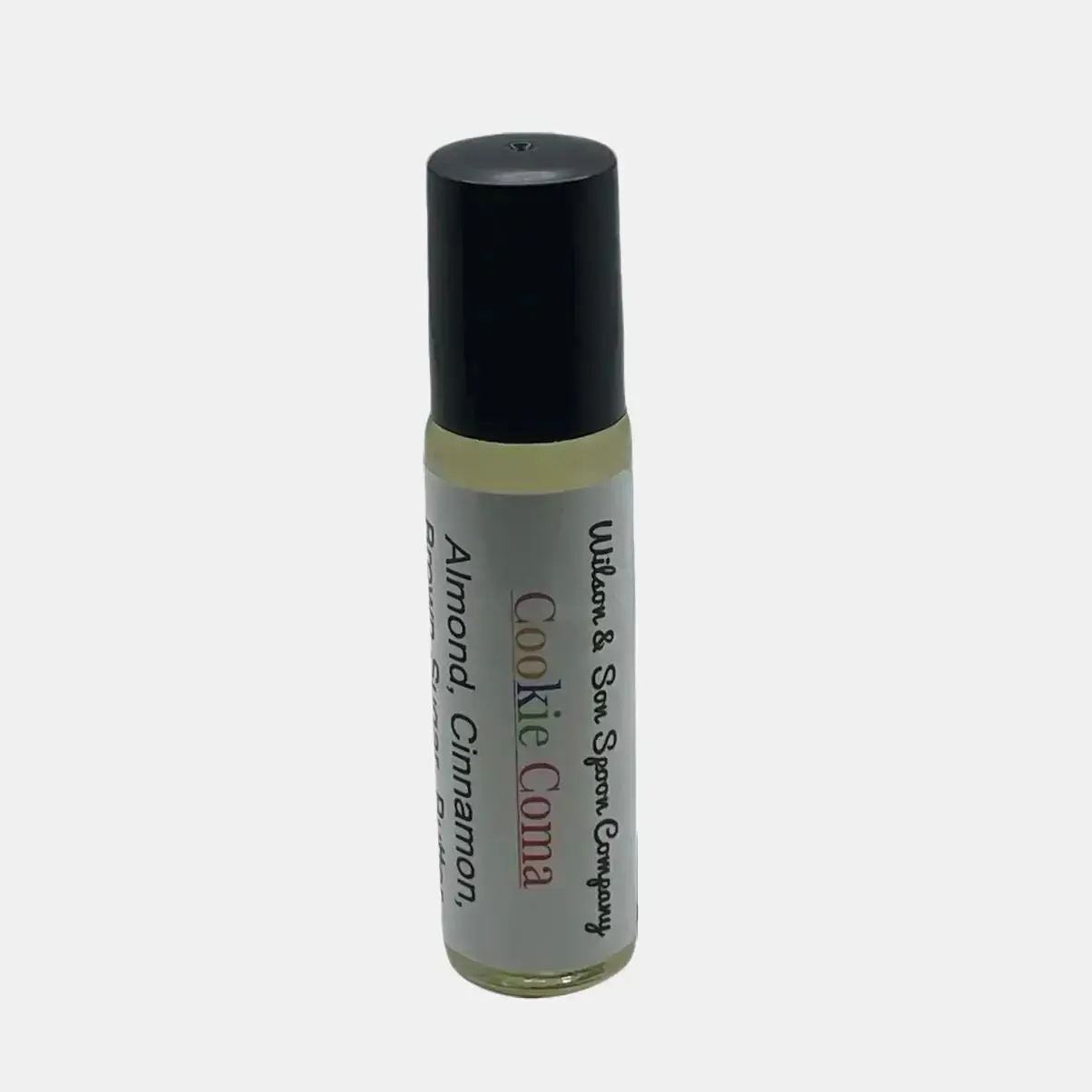 Wilson & Son Spoon Company Cookie Coma Almond Cherry Vanilla Blend Roll-On Body Oil - Unisex Smoothing Fragrance, Almond-Infused Long Lasting Fragrance for Bath & Body Care, Massage, Vanilla Body Oils