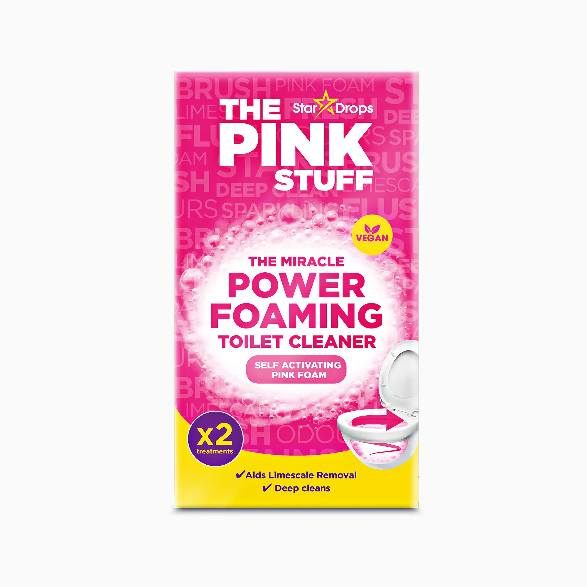 The Pink Stuff Foaming Toilet Powder 2 Pack | Toilet Deep Clean, Odor Removal & Foaming Action The Pink Stuff Foaming Toilet Powder 2 Pack | Toilet Deep Clean, Odor Removal & Foaming Action