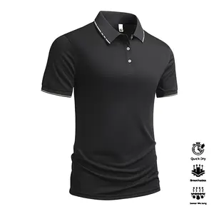 Summer 1PCS Casual Men Short Sleeve Polo Shirt Quick Dry Golf Tennis Shirt Comfortable Equestrian Clothing Fashion Sports Apparel Suitable For Party Vacation Travel Color Block Collar And Cuff Design