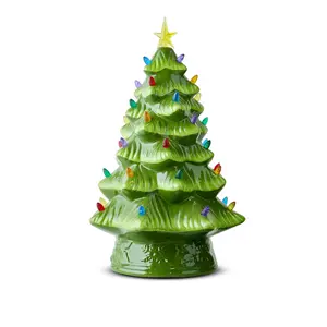 Mr. Christmas 15-Inch Green Nostalgic Ceramic Tree Mr. Christmas