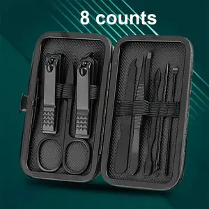 Professional Nail Clipper Set with Storage Case, 8/15/24 Pieces Portable Manicure & Pedicure Tool Set, Nail Clippers and Nail Trimmer, Nail Cutter Kit Wallet, Nail Care Tool for Home & Travel, Body Care Nail Supplies, Birthday Gift