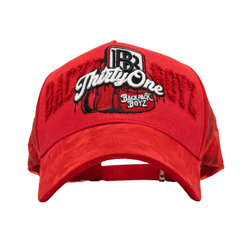 31 HATS X BACKBACK BOYZ LA MOCHILA RED SNAPBACK FULL SET! 31LAMOCHILA RED