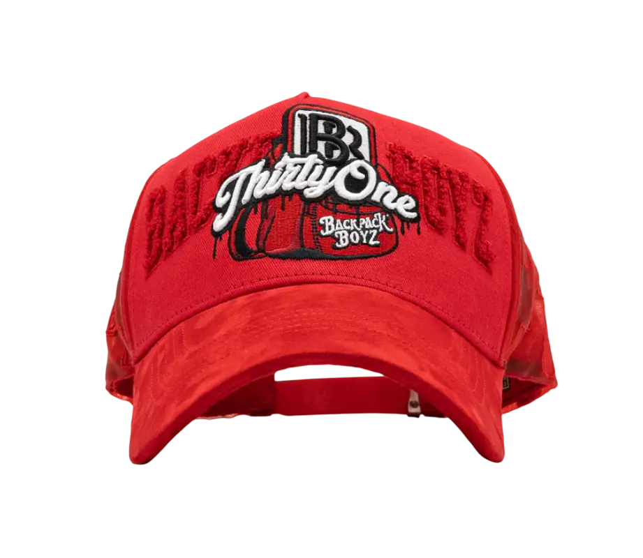 31 HATS X BACKBACK BOYZ LA MOCHILA RED SNAPBACK FULL SET! 31LAMOCHILA RED