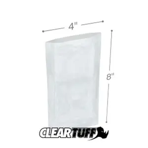 212 MAIN Industrial Low-Density Polyethylene Flat Top Plastic Bags, 4x8 in, 0.004 Gauge - Recyclable Case of 1000 for Hardware Storage, Home Care Organization