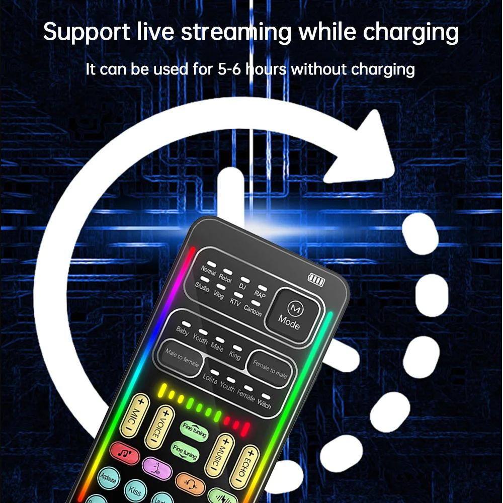 i9 Voice Changer Mini Multiple Audio Effect Bluetooth-Compatible Live Sound Cards Ultra-Thin Portable Live Sound Card Mic Tool i9 Voice Changer Mini Multiple Audio Effect Bluetooth-Compatible Live Sound Cards Ultra-Thin Portable Live Sound Card Mic Tool