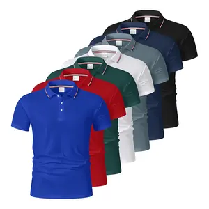 Summer Men's Ice Silk Cool Feeling POLO Shirt, Turn-down Collar Short Sleeve T-shirt, Comfortable, Skin-friendly, Breathable Top