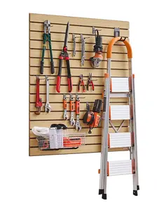 VEVOR 4 x 4 ft SlatWall Paneling MDF Natural Garage Slatwall with Modular Design