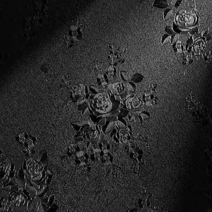 Black Peel and Stick Wallpaper Black Floral Embossed Contact Paper 17.7inch×118.1inch Removable Textured Flower Wallpaper Self Adhesive