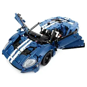 1466Pcs Technical 42154 Building Blocks Blue GT Race Car Assembly MOC Model Set Model Car Kit Vehicle DIY Assembly Toyt Birthday Gift