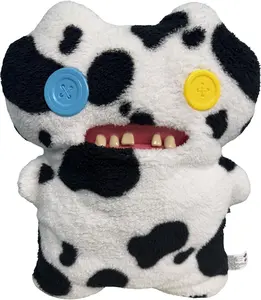 ZURU Fugglers Bigg Fuggs - Big Funny Ugly Monster Plush - 17 inches (Gaptooth McGoo (Cow Print))