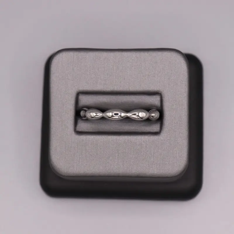 Sterling Silver Plain Ring - Bead Design
