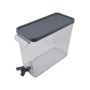 2-Gallon Gray Acrylic Slim Fridge Dispenser for Beverages - Drinkware, Jugs Stylish Aesthetic