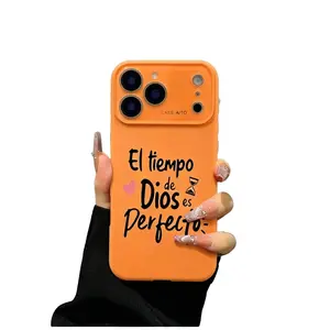 Bible Inspired "God's Timing Is Perfect" Spanish Quote TPU Cellphone Casing - Handheld Devices Accessory for iPhone 17 Pro Max,16,15 Plus,14,13,12 Series, Full Camera Lens Protection, Shockproof, Drop-Resistant, Durable
