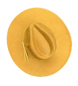 Blank Suede Wide Brim Fedora Hats, Structured Hat, Western Hats