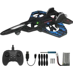 RC Jet Plane Remote Control Toy for Kids - Rechargeable Electric Aircraft with Lights, 360° Roll, Durable Neon Design, Indoor Outdoor Use