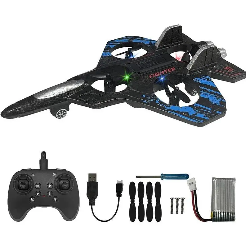 Stunt RC Jet Airplane Toy for Kids - Rechargeable Electric, Durable Neon Metal Build, 360° Roll, Light Up Remote Control Aeroplanes, Stunt-Capable Aeroplanes, Cells, Indoor/Outdoor Fun