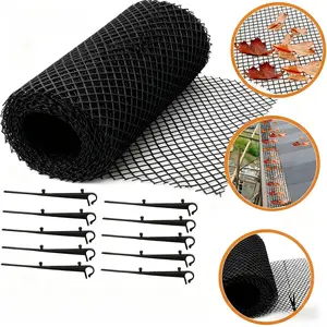 Drain cover roller with hooks – easy-to-install leaf filter, suitable for roof gutters and downpipes; plastic bird and debris protection net – DIY drain cover for home maintenance.