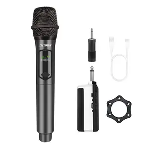 Talomen Wireless Microphone Handheld Cordless Dynamic Mic with Rechargeable Receiver 160 Ft for Singing, Karaoke, Wedding, Party, Speech, Church, PA