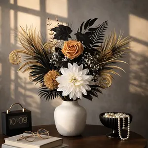 Modern Minimalist Artificial Flower Arrangement, Suitable for Living Room, Bedroom, Office Decor, Artificial Flower Decoration