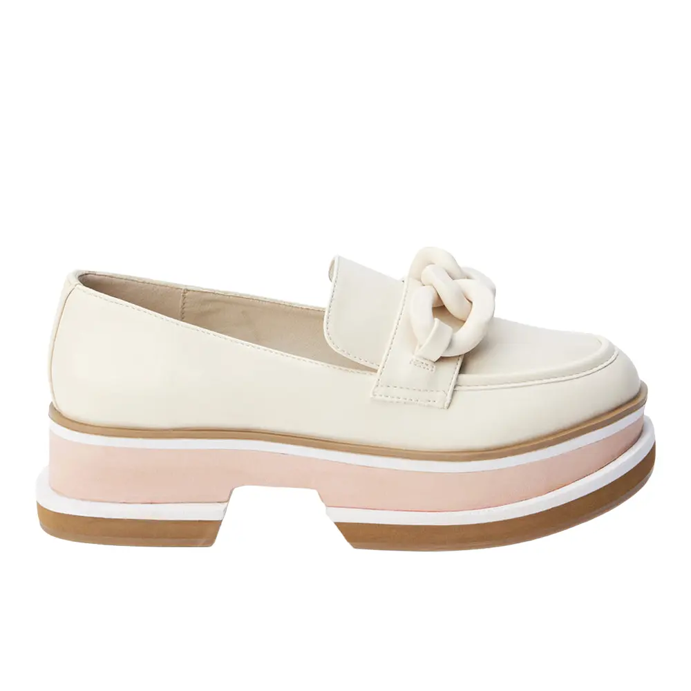 COCONUTS by Matisse Womens Madison Platform Slip On Loafers Casual - Off White
