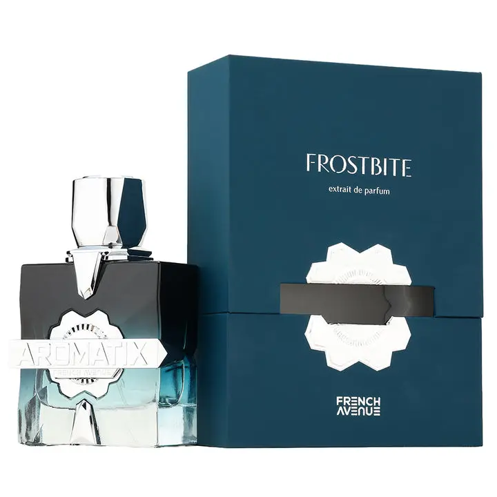 FRENCH AVENUE Aromatix-Frostbite Unisex Extrait de Parfum - Floral Bergamot & Amber Vanilla Patchouli Scent, Jasmine Heart, Cedar, Blueberry, Lavandula Angustifolia Oil, Youth-Focused Middle Eastern Collaboration Fragrance, 3.4 fl oz (100mL)