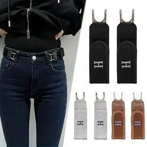 Buckleless Belt Hook, Tactical Metal Hook Elastic Belt - Unisex Buckle-Less Invisible Waist Belt for Work, EDC, Outdoor Adventures, Soft Adjustable Side, 2PCS Gift for Men & Women, Perfect Valentine's Day Gift Elastic Belt (Unisex)surprise gift