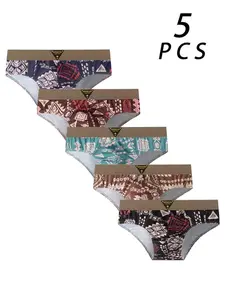 Men's Triangle Underwear Set of 5, Guys Breathable Briefs, Comfortable Seamless Breathable Fabric, High Elasticity Soft Material, Casual Daily Wear