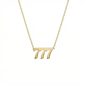 Angel Number Necklace – Solid 925 Sterling Silver, Thick Real 18K Gold Plating – angel number pendant necklace, personalized jewelry, custom jewelry, bridesmaid gift, monogram present – Gift for Her, Mom & Best Friend, Mother's Day, Anniversary & Birthday