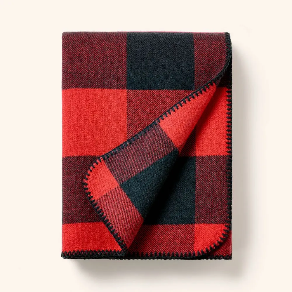 Buffalo Check Throw Blanket Red/Black - Woolrich