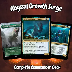 Abyssal Growth Surge Commander 100 Card Deck + Tokens | EDH Proxy