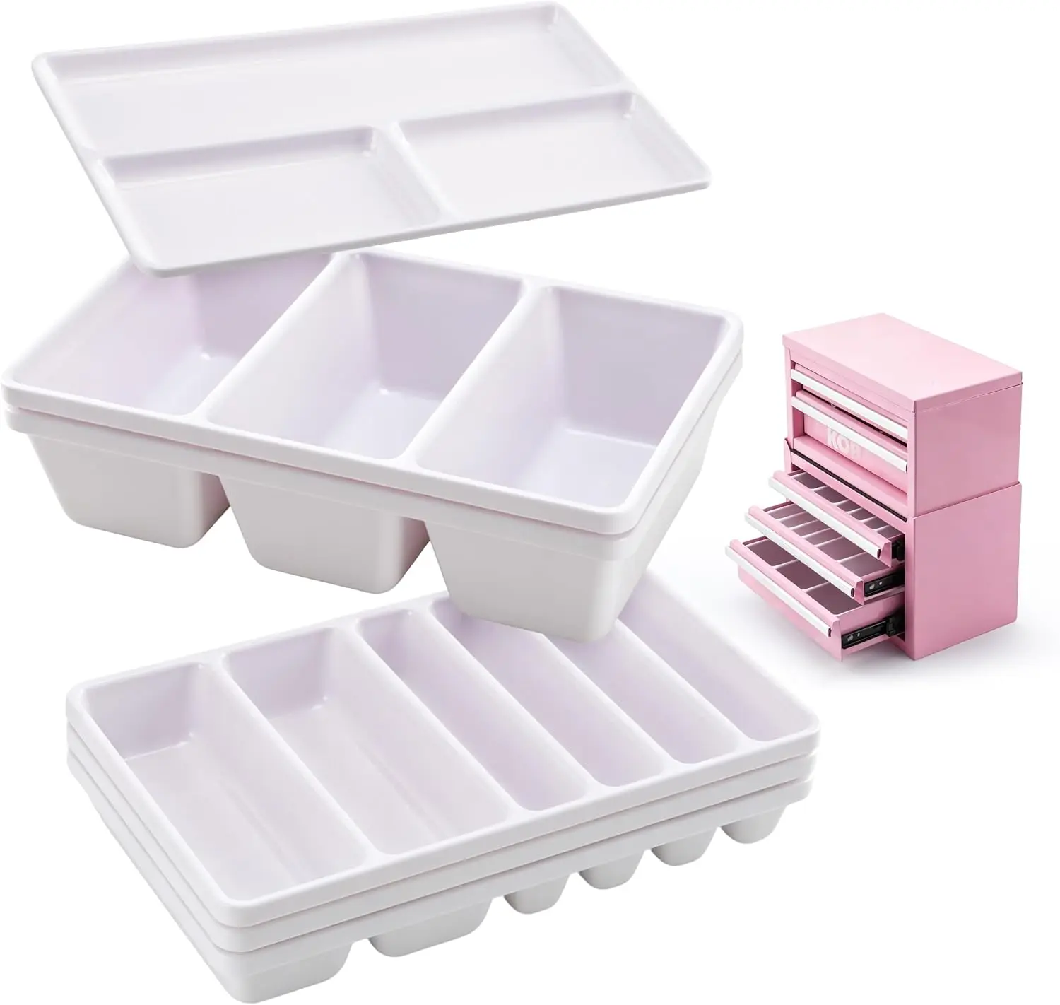6 PCS Tool Box Organizer Tray for Kobalt 2-Drawer & 3-Drawer Mini Tool Box with Black Ball Bearing Slide, Durable-Material Drawer Insert for Tool Box Organization, Sort with Ease (Box NOT Included)