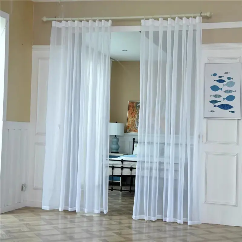 Modern French High-End Sheer Curtains, Luxury Design, Home Decoration Curtain, Light Blocking & Sun Protection, Perfect for Living Room & Bedroom Decor, Home Decorative Curtain