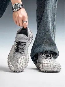 Men Women Durian Sole Knit Sock Sneakers, Breathable Thick Sole Dad Shoes, Non-Slip Slip-On Athletic Shoes for Outdoor Walking
